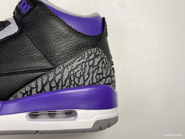Jordan Black 050 3 Retro Air Court Purple CT8532 1012